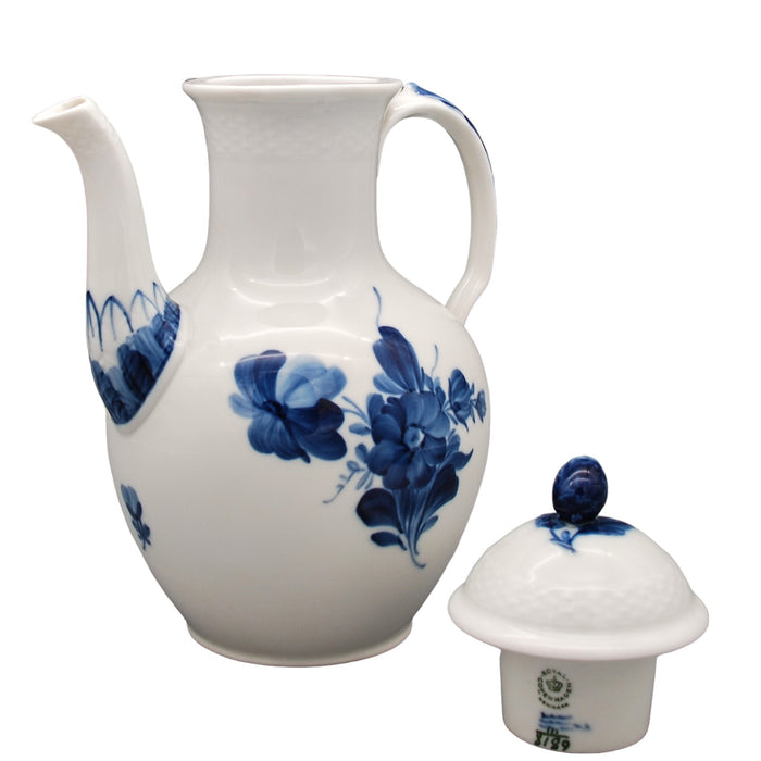 Royal Copenhagen Blue Flower Coffee Pot Design 8189, vintage